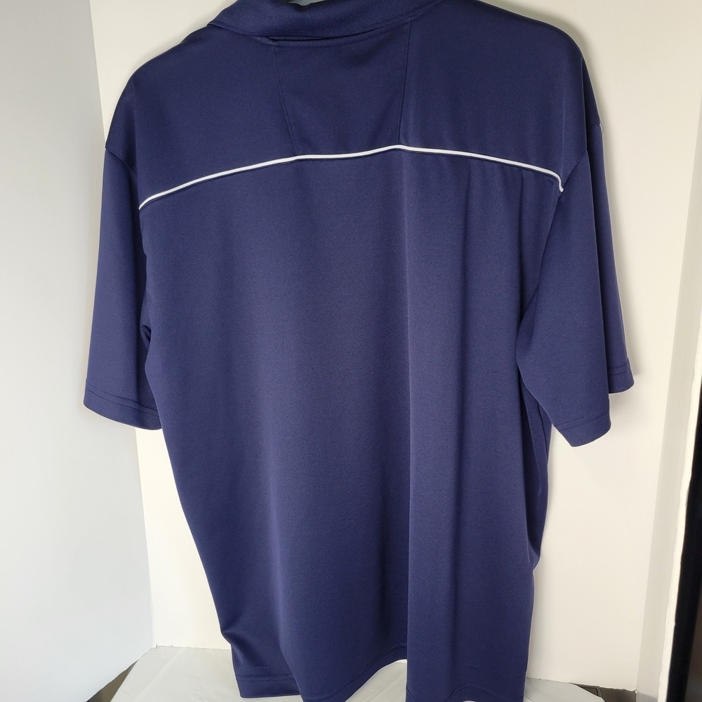Russell UNC Tar Heels Polo Shirt Mens 2XL Navy Blue Short Sleeve Performance - Picture 7 of 7